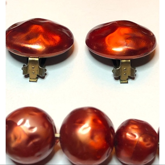 Vintage Multi-strand Necklace with Matching Clip On Earrings - Picture 5 of 7